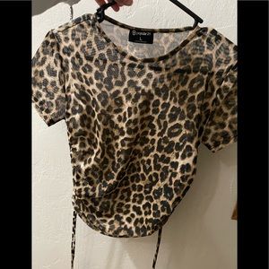 cinched cheetah top